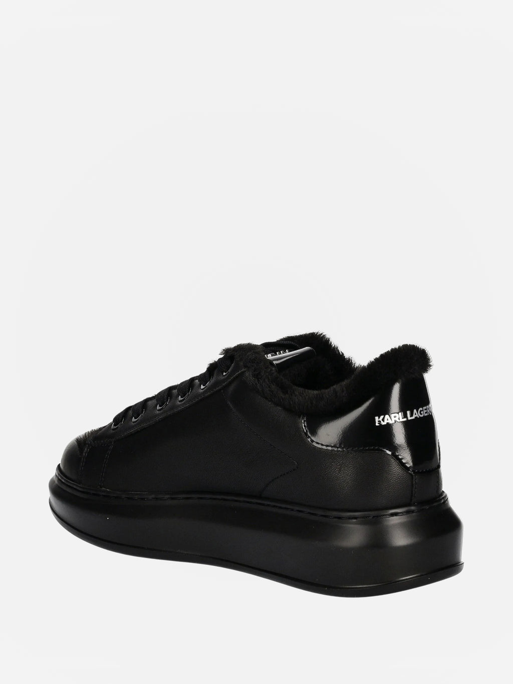 KARL LAGERFELD KL554 SNEAKER KAPRI MENS KARL NFT LO LINED BLACK LEATHER / MONO