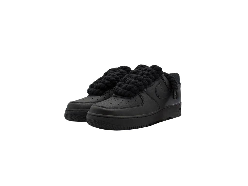 NIKE AIRFORCE 1s  BLACK ROPE LACES