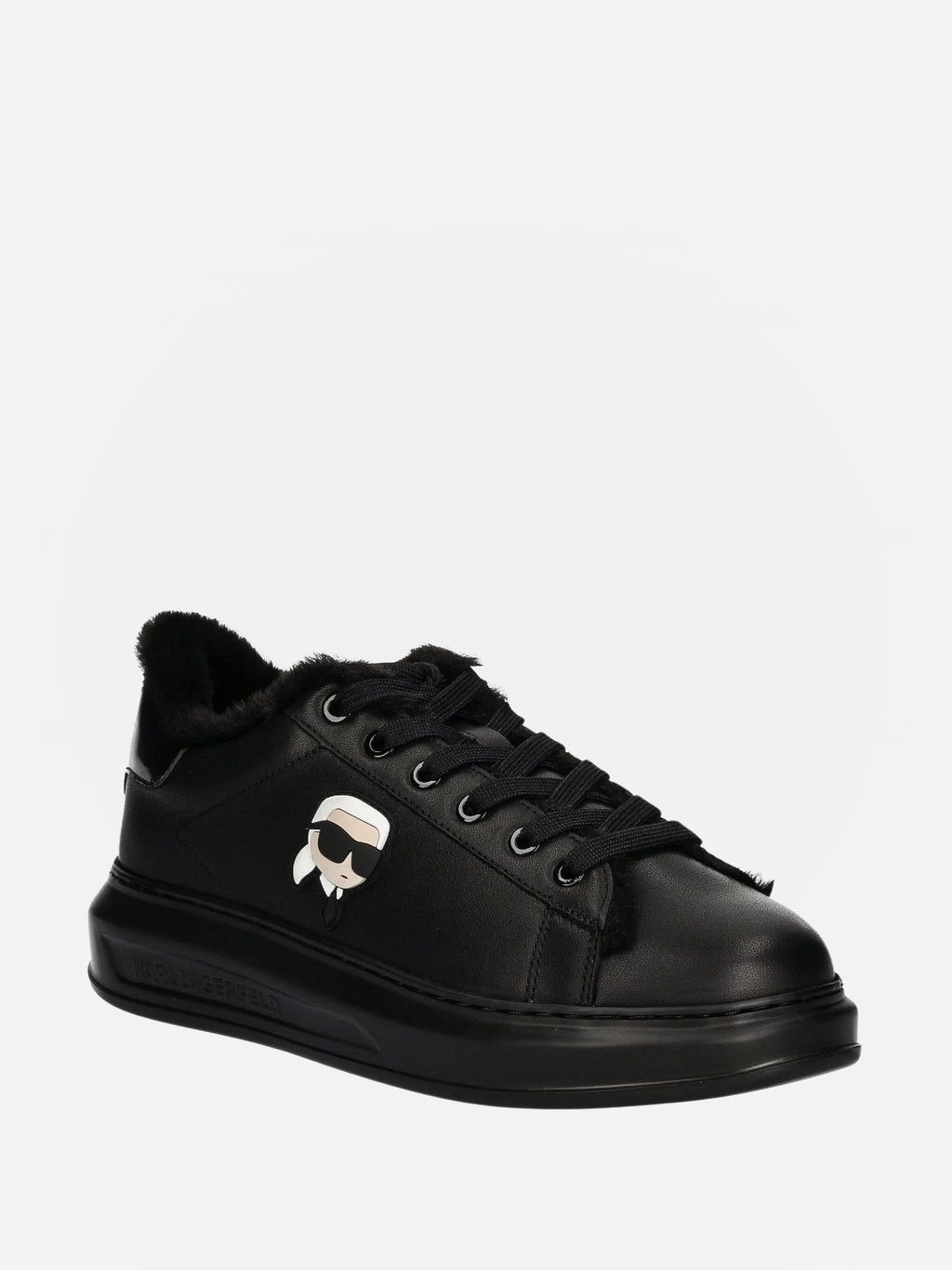KARL LAGERFELD KL554 SNEAKER KAPRI MENS KARL NFT LO LINED BLACK LEATHER / MONO
