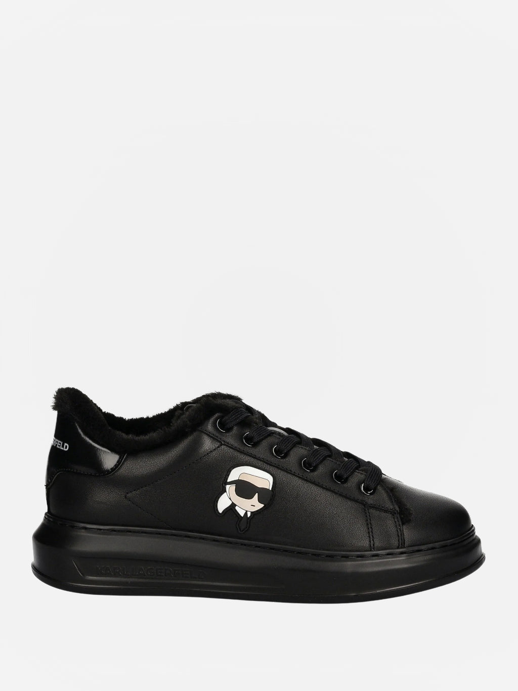 KARL LAGERFELD KL554 SNEAKER KAPRI MENS KARL NFT LO LINED BLACK LEATHER / MONO